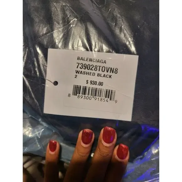 Balenciaga Crypto T-Shirt Oversized Black Faded vintage jersey Mens Size 2 Med - Picture 8 of 8